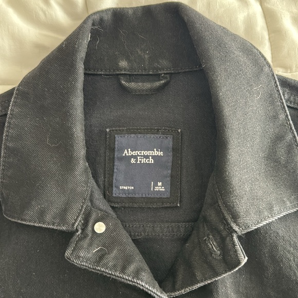 Abercrombie and Fitch Black Denim Jacket - Picture 2 of 8